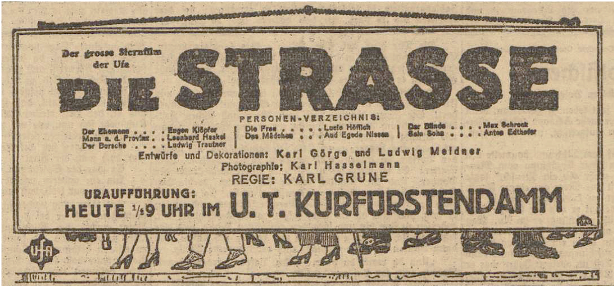 Photo of the Die Strasse title
